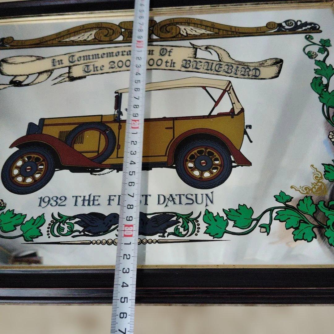 FIRST DATSUN アンティーク　日産　ミラーパネル　BLUEBIRD