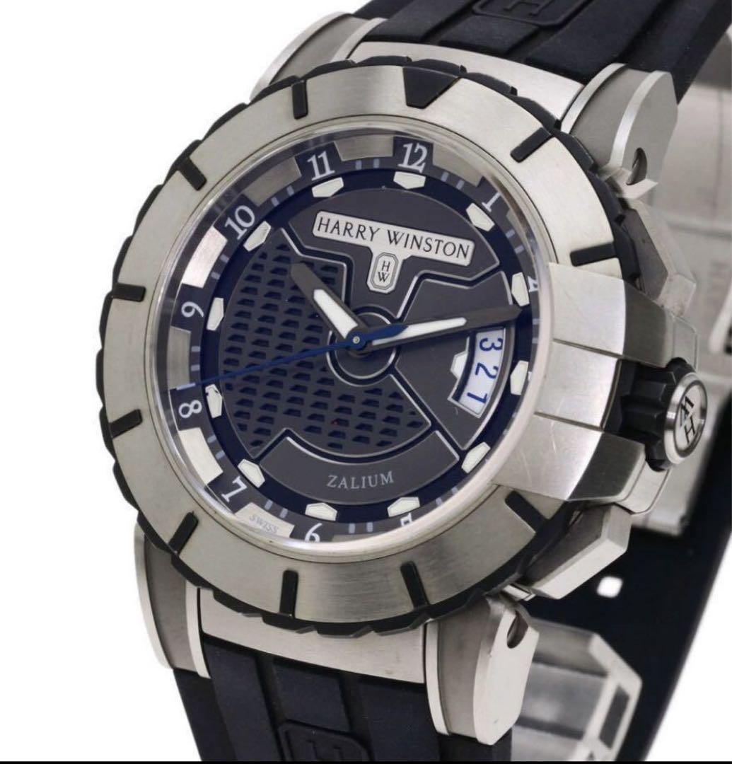 ハリーウィンストン ラバーベルト 時計 ブラック