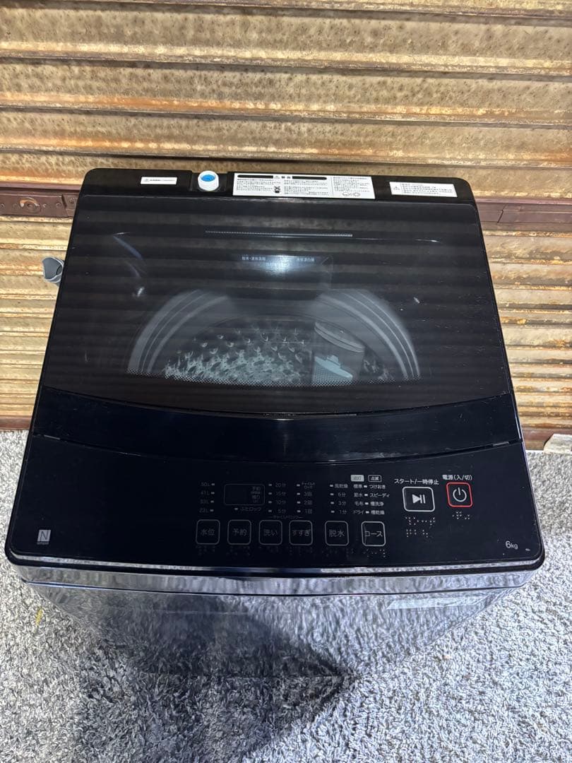 ニトリ 洗濯機 6.0kg NT60L1BK 2024年
