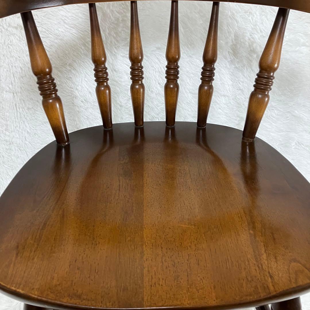 飛騨産業　キツツキ　ウィンザーチェア　2脚セット　ダイニング　クラシック　茶色