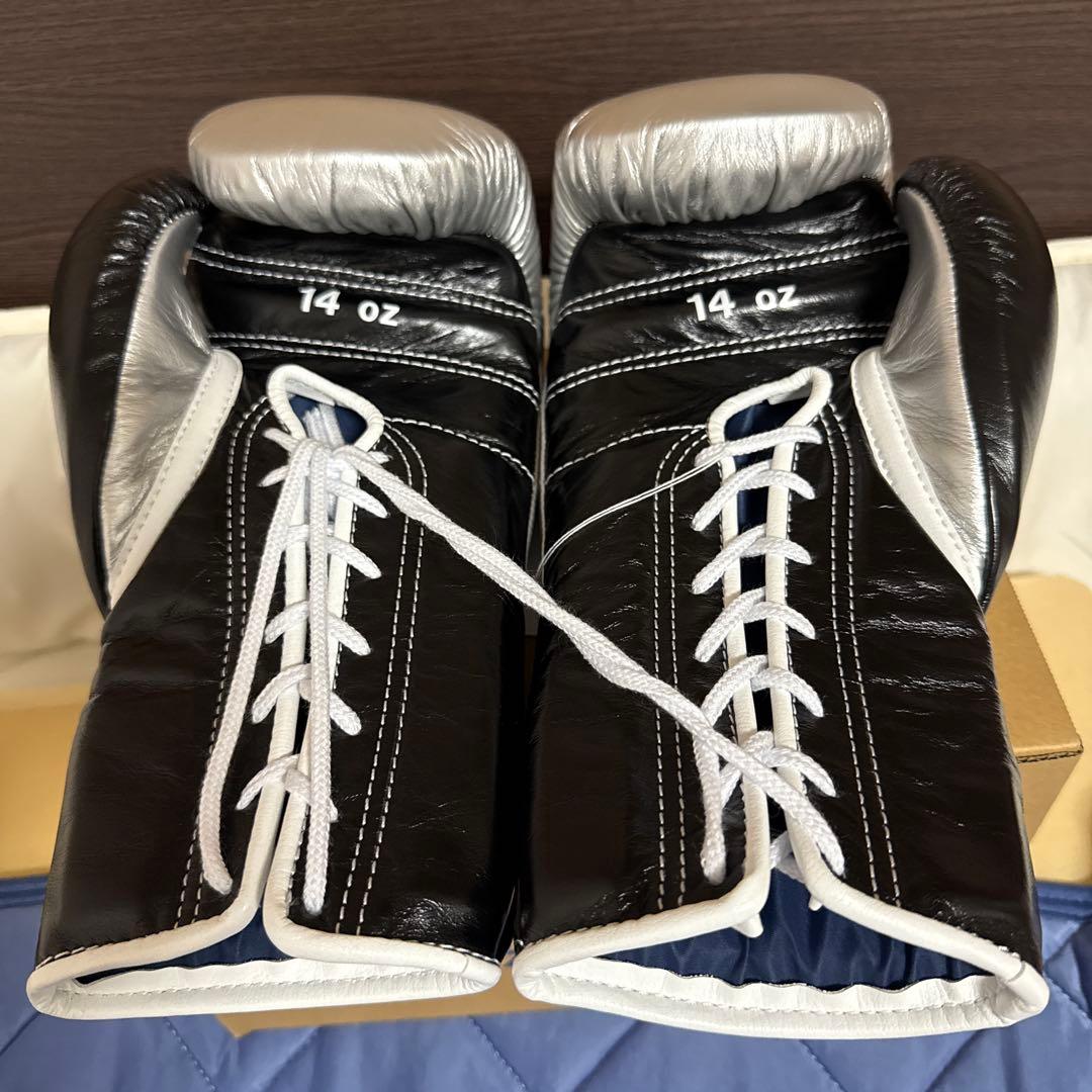 ウイニング winning ボクシンググローブ　14オンス　黒／銀
