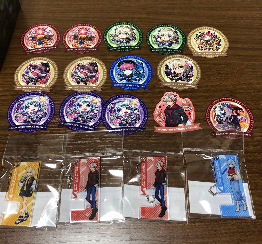 namco限定モンスト フィギュア　クッション　エコバッグ　アクキー　ステッカー