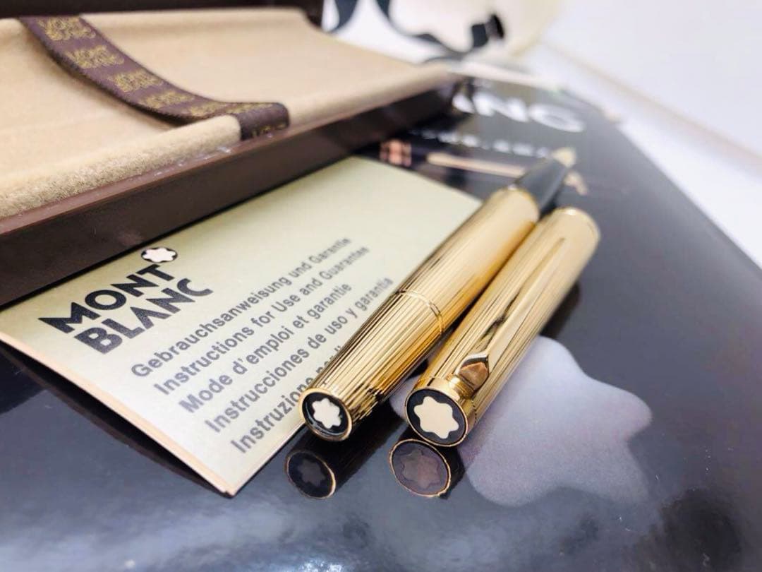 モンブラン　★稀な未使用に近い！金運を呼ぶ総金張りマイスターの銘品！No1246