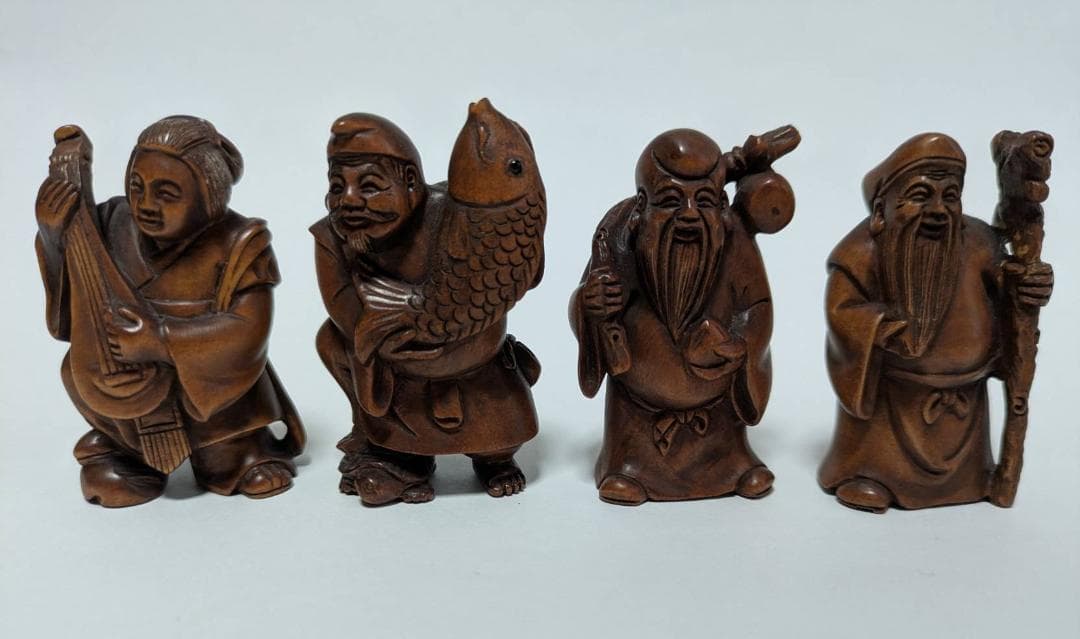 【9点まとめ売り】 根付 七福神 動物 光玉 銘有り 美術品 コレクション