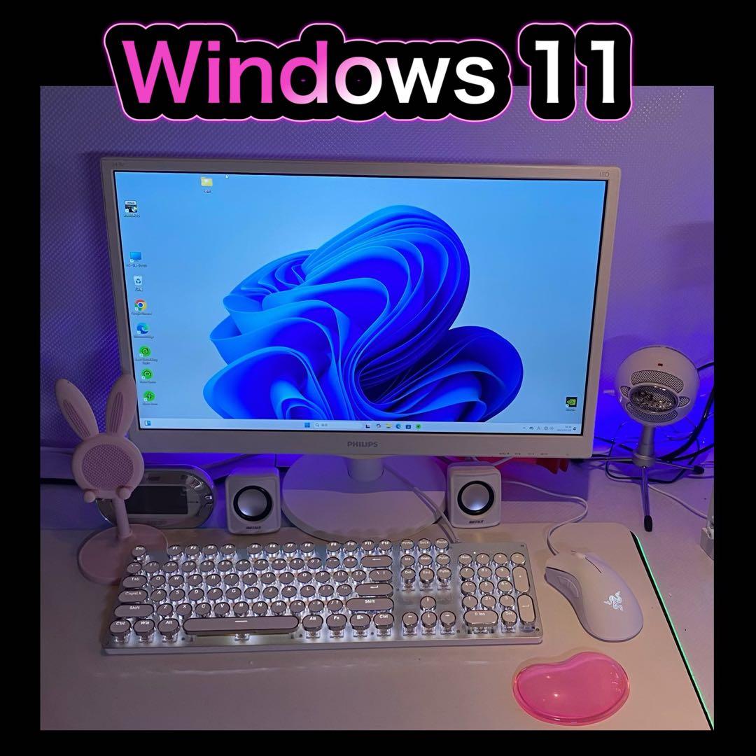 ゲーミングPC フルセット ホワイト ryzen5-3600 GTX1080