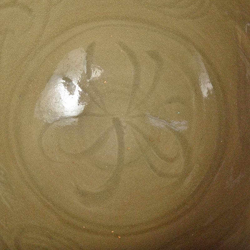 中国　龍泉窯　青磁　印刻花文　茶碗　V　R4254