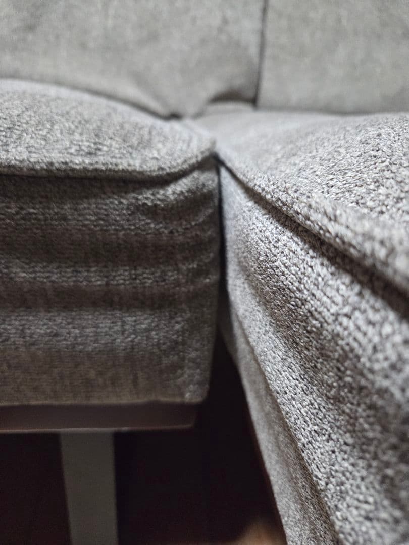 [福岡:直接引き取り限定]グレー L字型ソファセット ファブリック