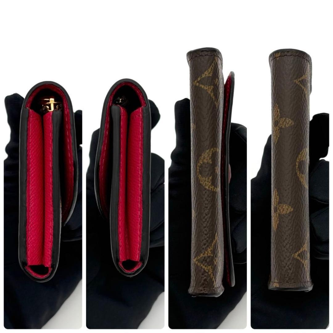 ルイヴィトン 折財布 モノグラム フューシャ ポルトモネ ロザリ 2038