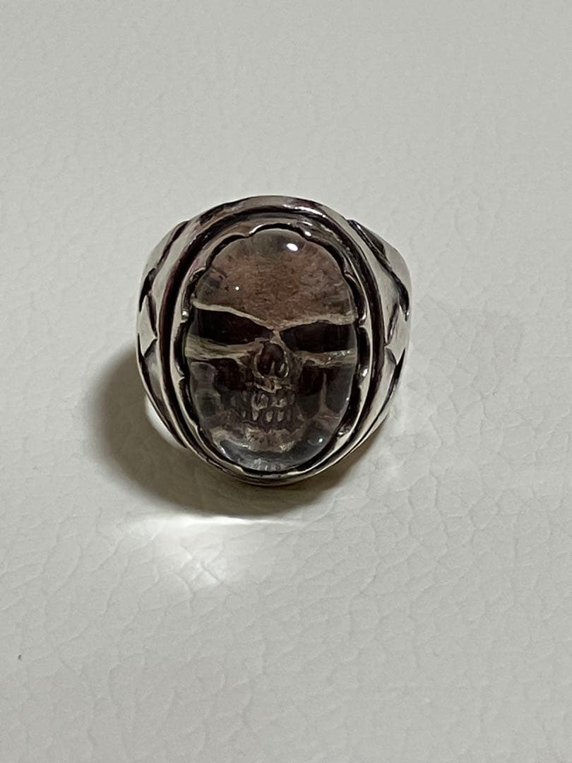 クレイジーピッグ クリスタル スカル リング