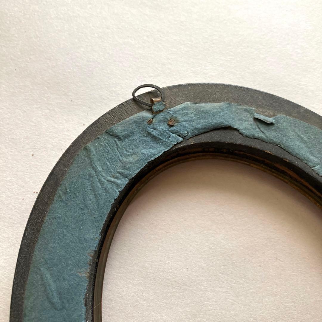 フランス アンティーク ナポレオンⅢ世 木製オーバルフレーム:b