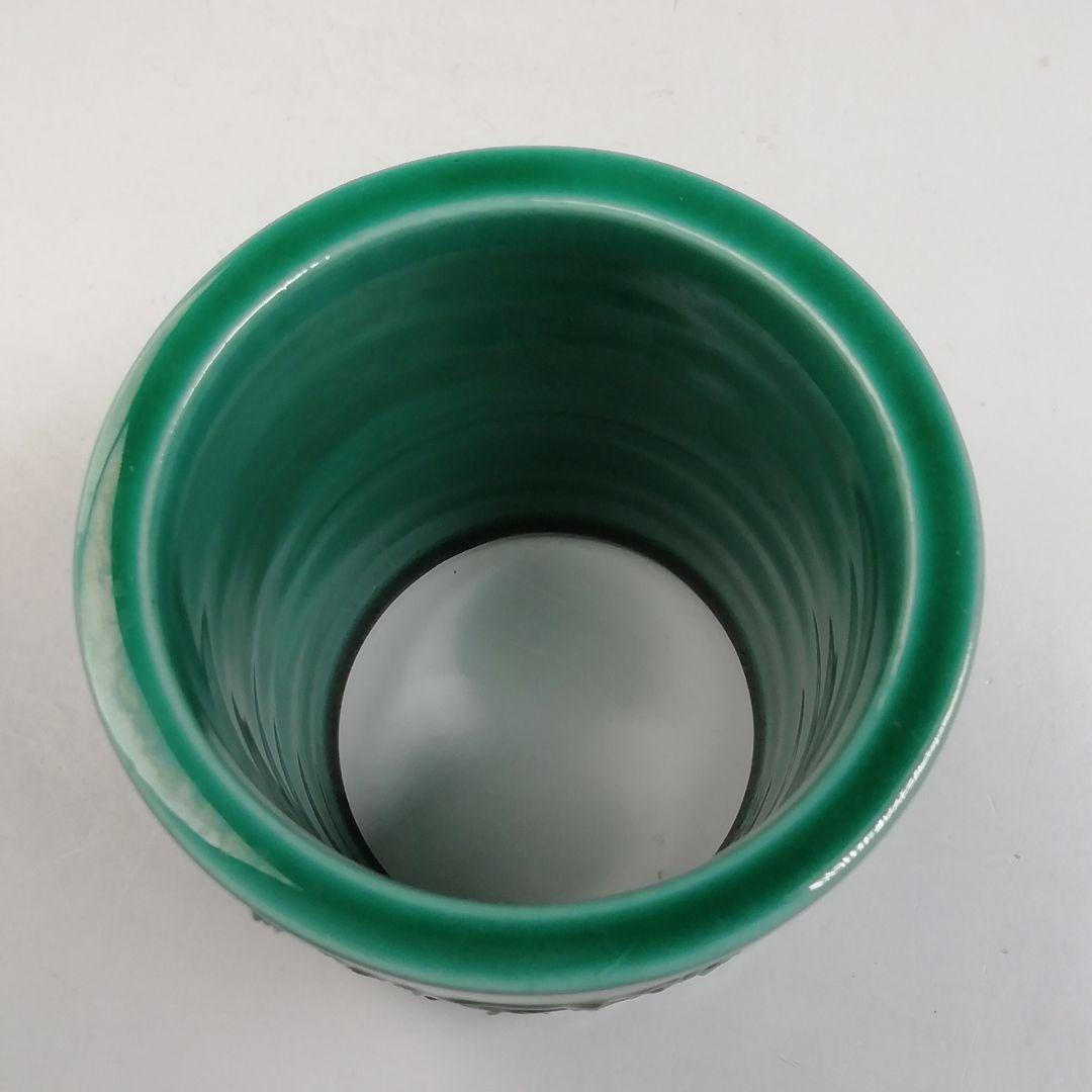 Ｔ９４０　蓋置　『青交趾　荒磯』『中村翠嵐 造』　共箱　茶道具