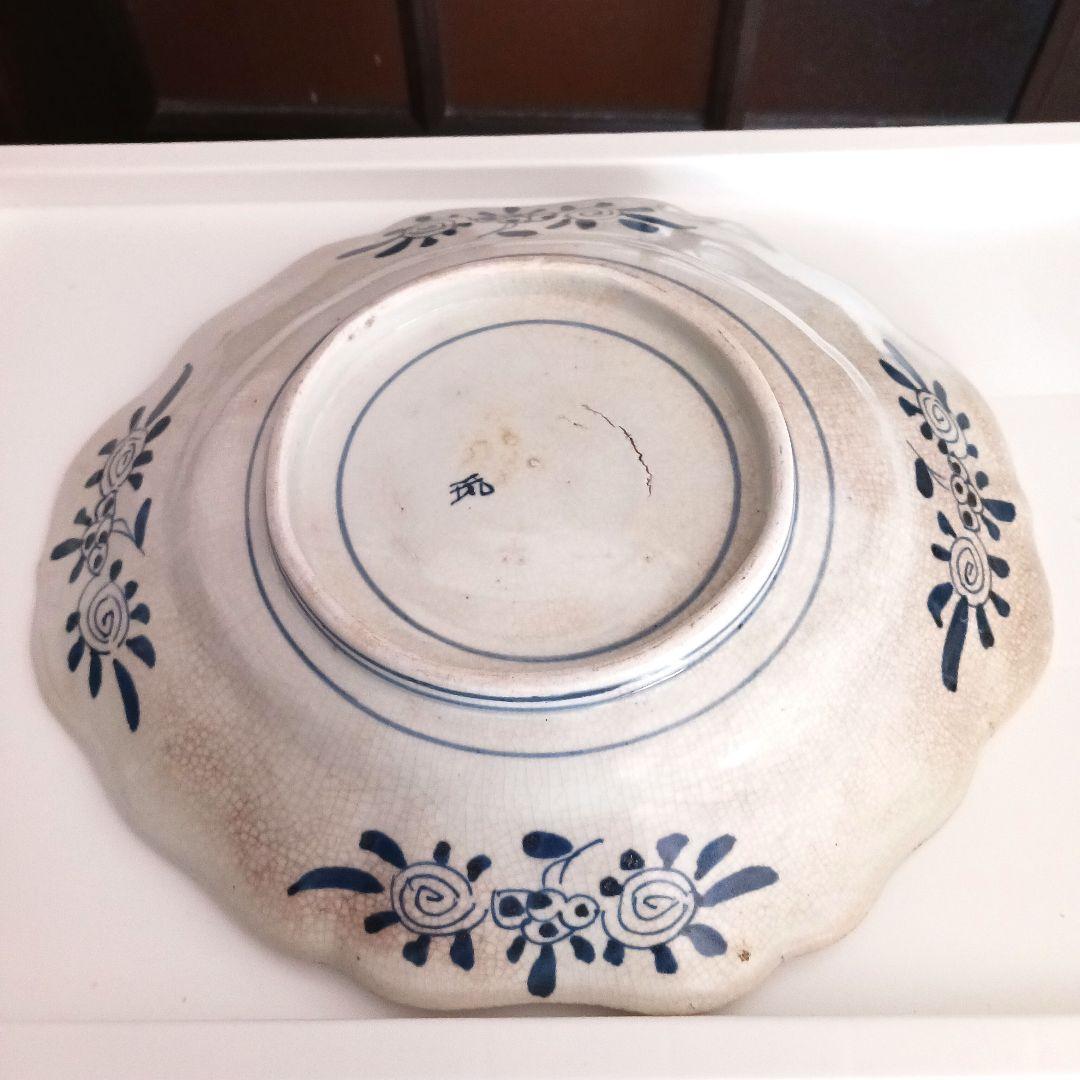 古伊万里　染付け皿　28センチ