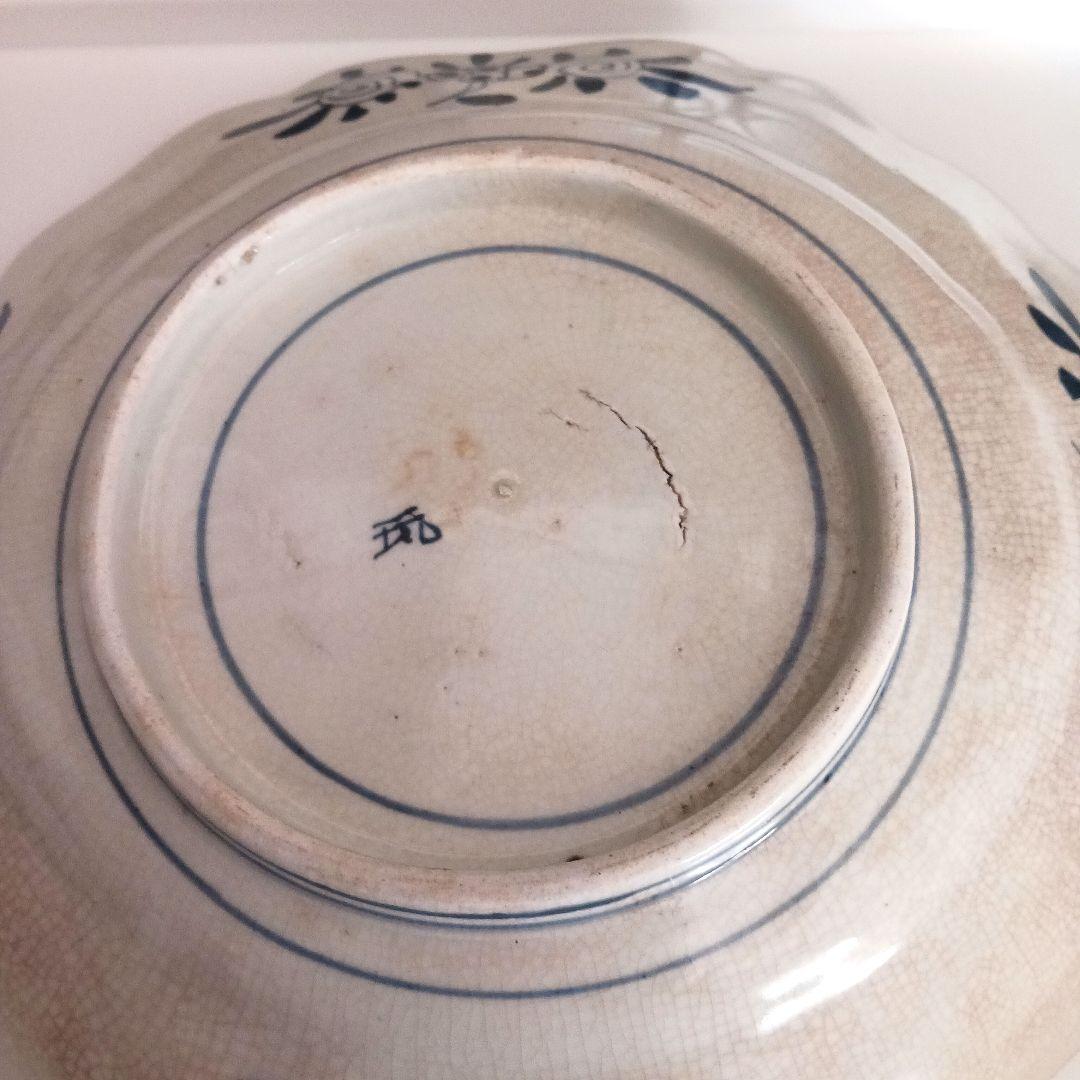 古伊万里　染付け皿　28センチ