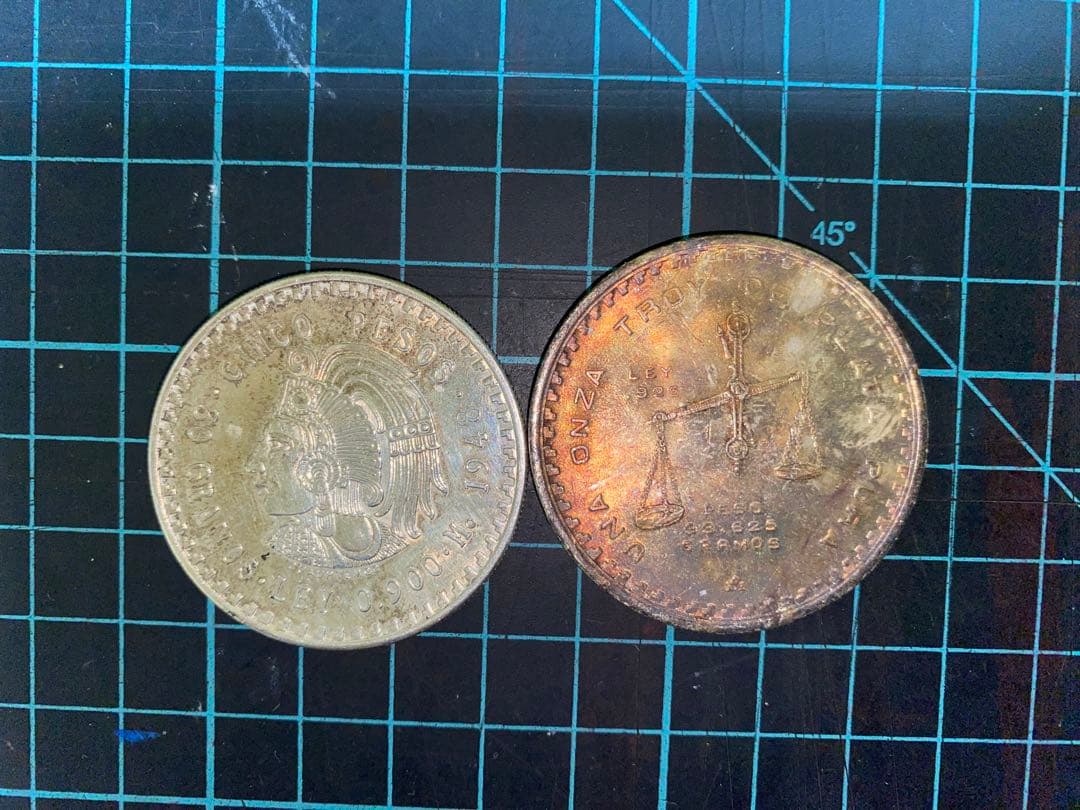 メキシコ ペソ 銀貨 5枚セット 外国 硬貨 貨幣