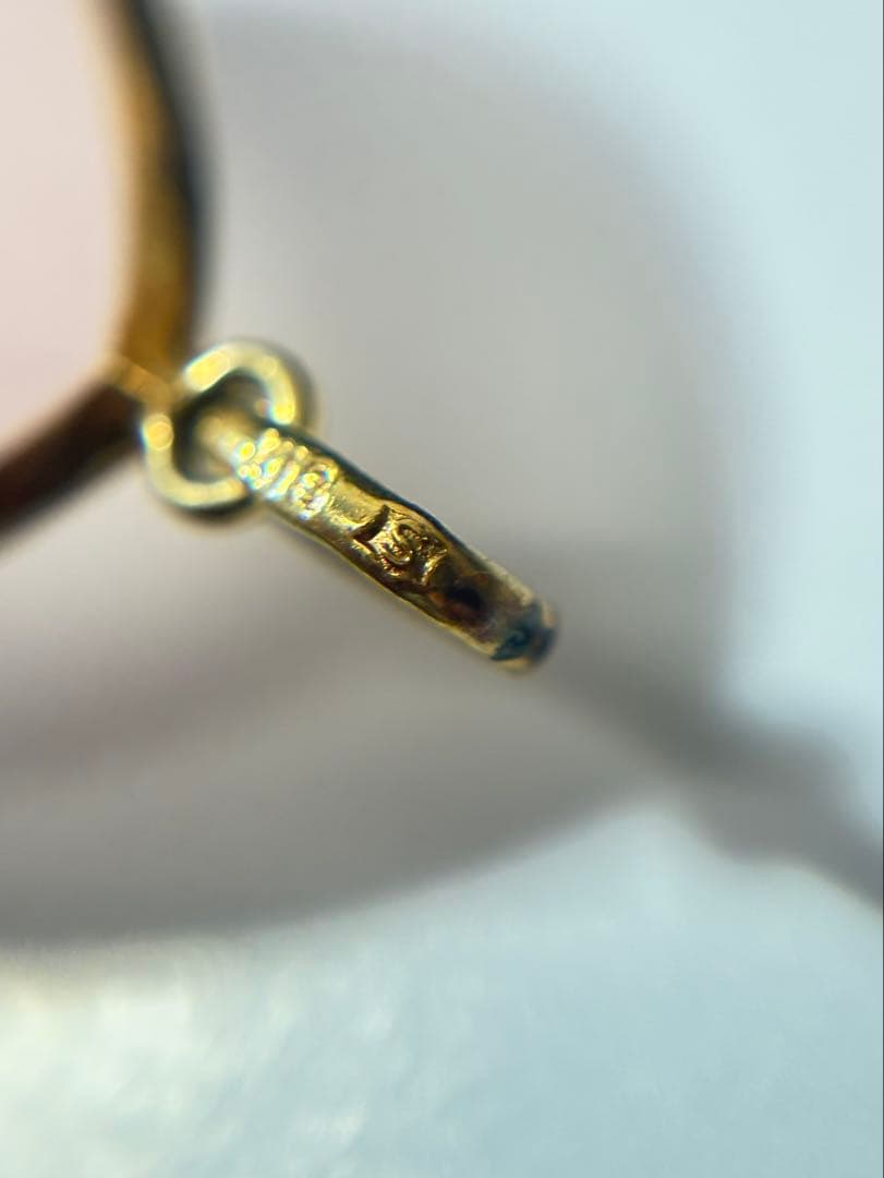 【K18 / 天然石ネックレストップ 】 ローズクォーツ