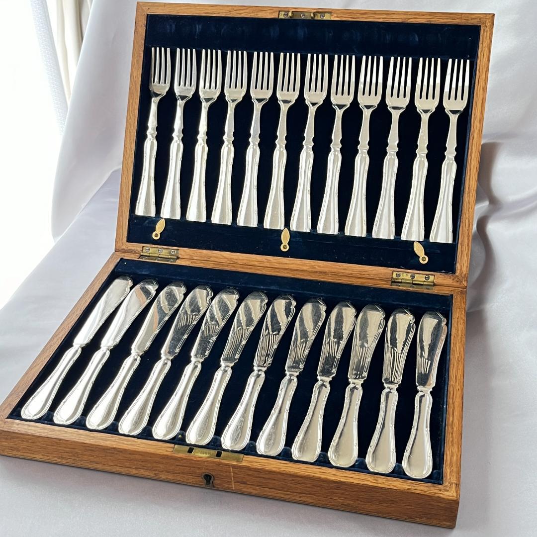 【Martin Hall 】 カトラリーセット ナイフ/フォーク 木製ケース
