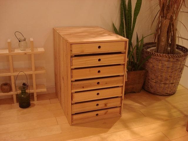 namino★送料込み★A3丸穴7段小引き出し②