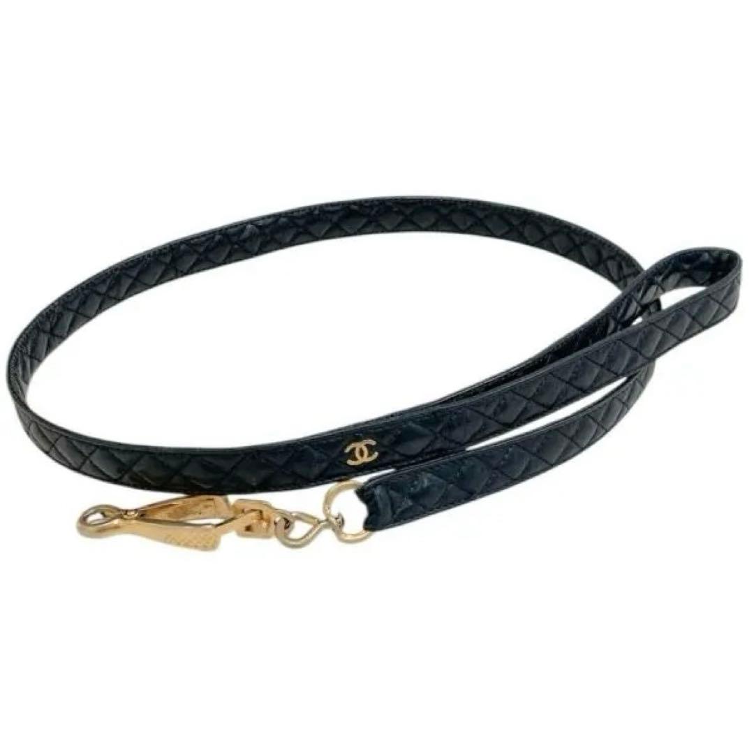 シャネル　ドッグリード　マトラッセレザー　正規品