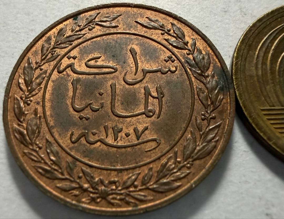 は*茶様 1890年ドイツ領　東アフリカ植民地1ペサ銅貨　ハイグレード　銅色