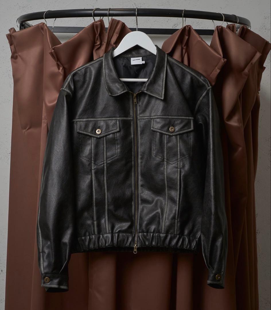 WISH FOR EVER アーティフィシャルダブルジップショートジャケット