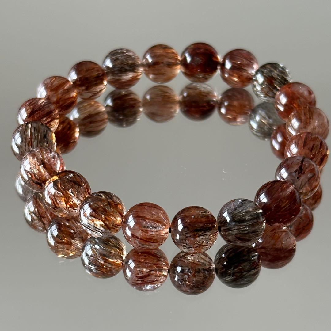 高品質 希少 一点物 スーパーセブン ルチル ブレスレット 10mm 金運