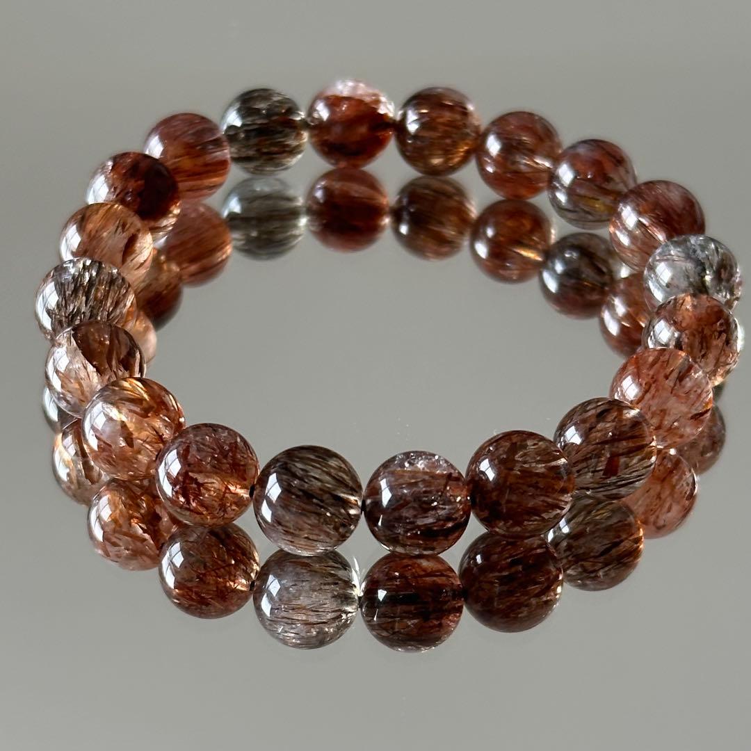 高品質 希少 一点物 スーパーセブン ルチル ブレスレット 10mm 金運