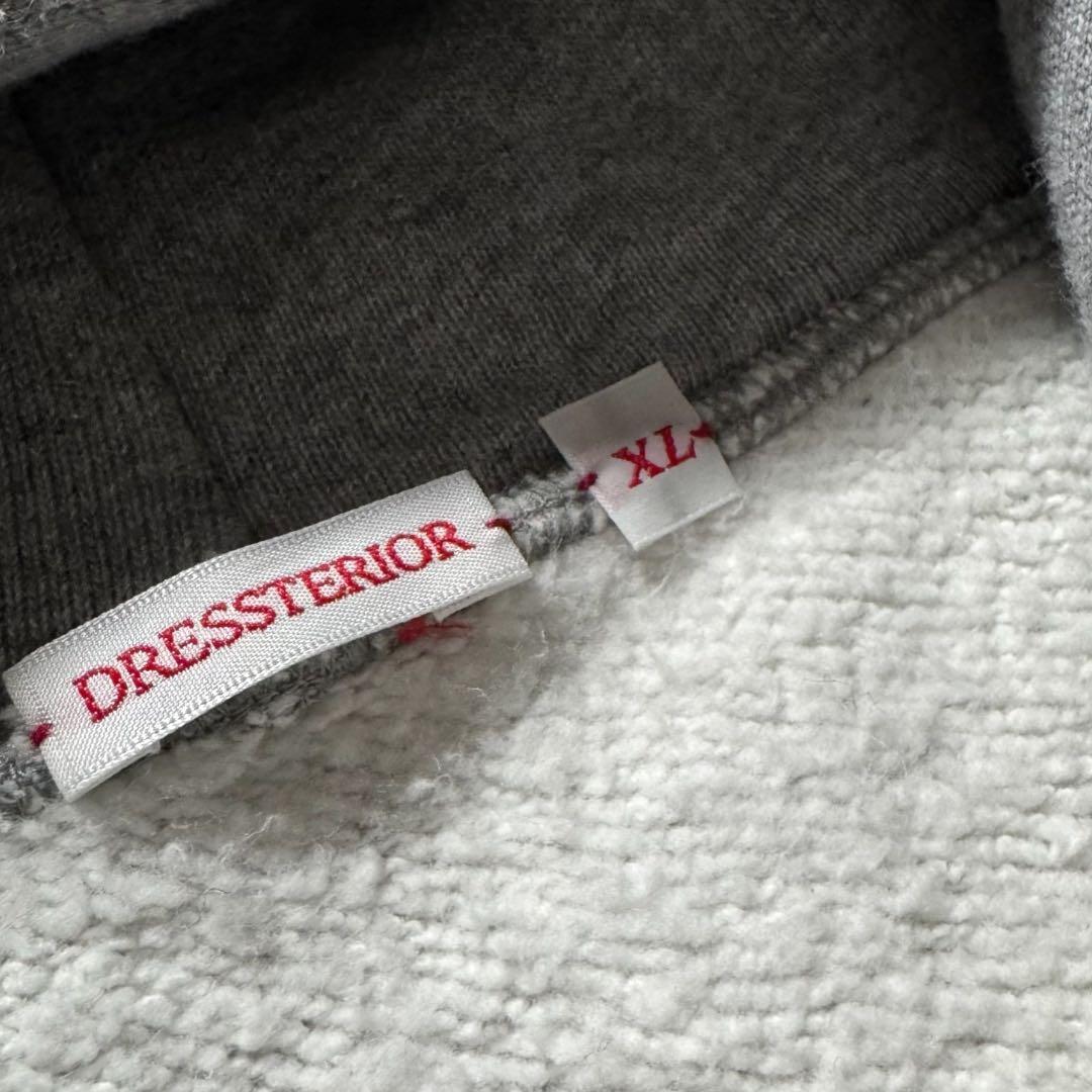 1702◆DRESSTERIORドレステリア D刺繍ジップアップパーカー グレー
