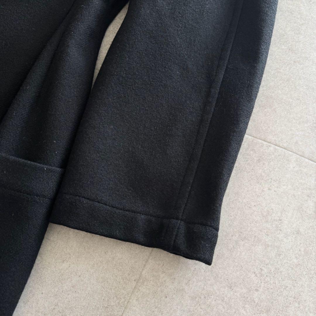 ワイズ　ロングコート　チェスターコート　黒　ブラック　ダブル　ウール　L