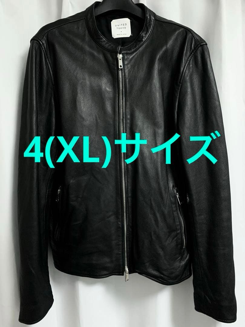 希少4(XL)◎ UNITED TOKYO 羊革 ラムレザー シングルライダース