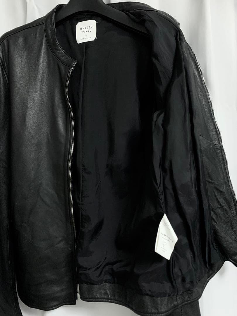 希少4(XL)◎ UNITED TOKYO 羊革 ラムレザー シングルライダース