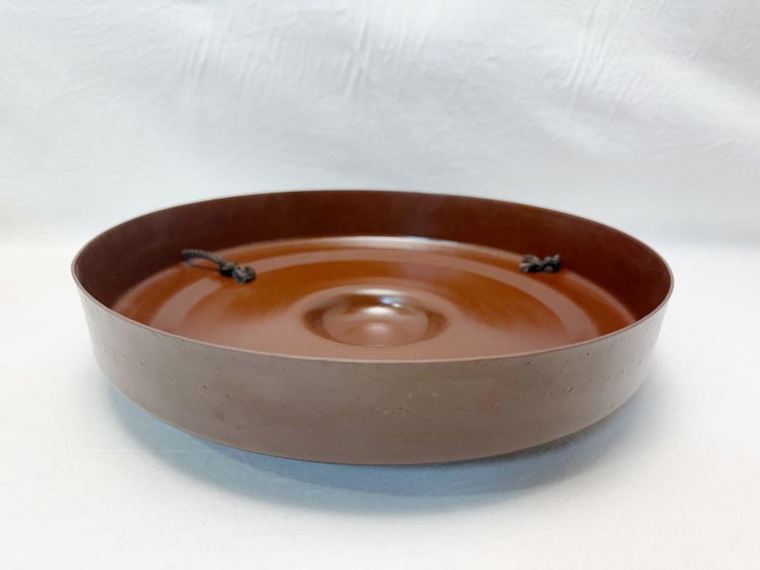 未使用 茶道具 銅鑼 桴付 仏教歌舞伎打楽器 鐘鳴物 重さ約1.3kg 元箱