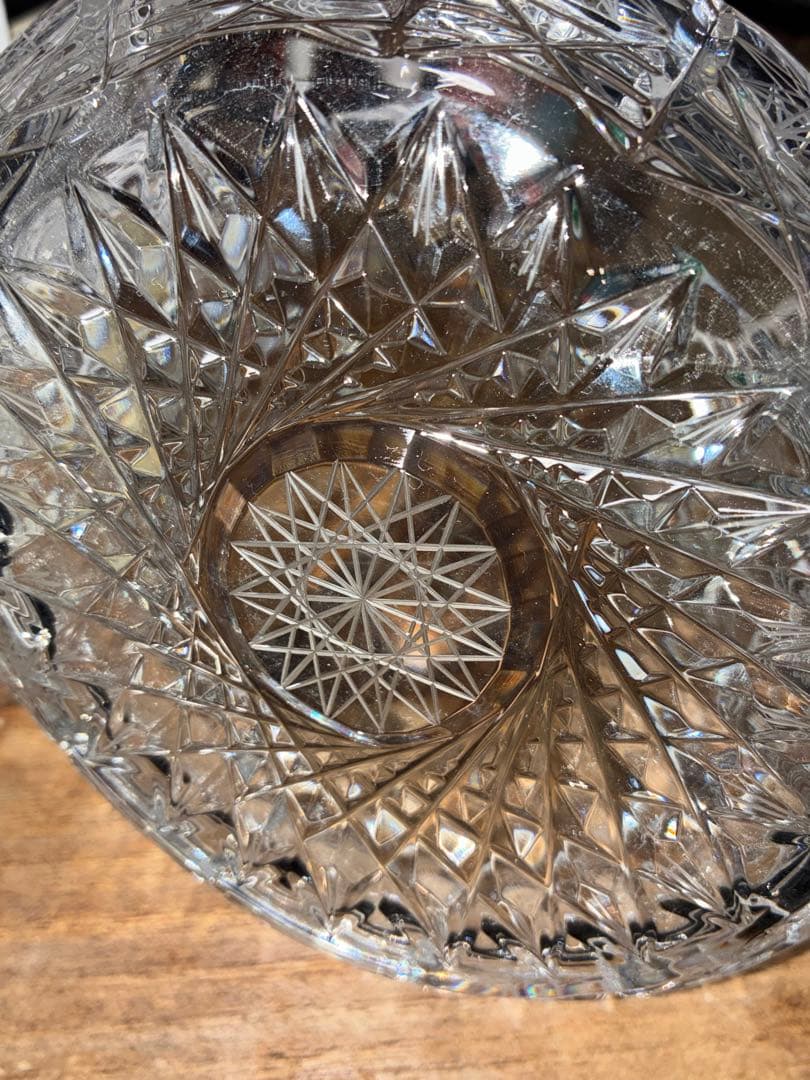 ボヘミアガラス ボヘミアクリスタル バスケット トレイ トレー アンティーク 皿