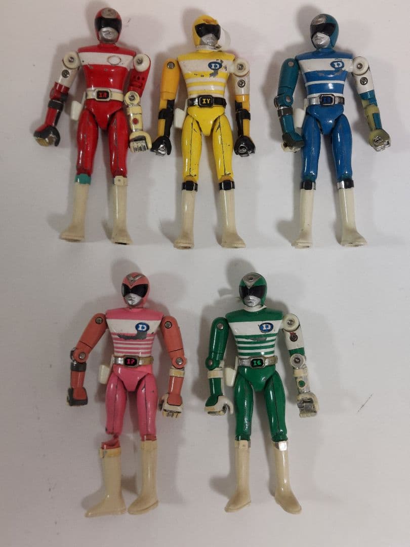 電子戦隊 デンジマン フィギュア GB-16 超合金　全5体　※ピンク右足折れ