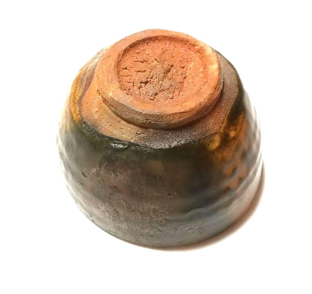 西岡小十 黒唐津茶碗 窯変 共箱 共布 未使用品