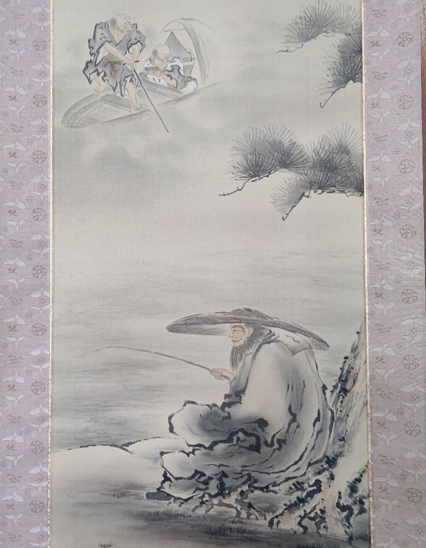 太公望  小野浩堂(直筆)  掛軸