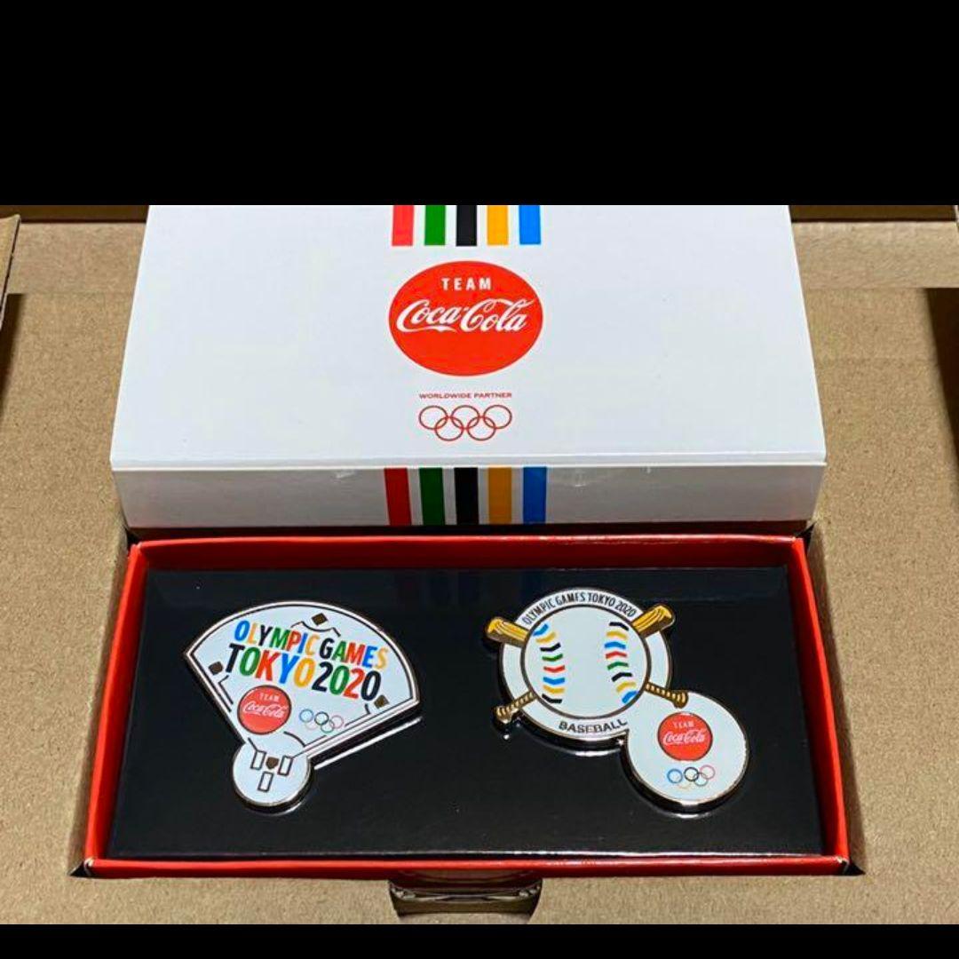 【非売品】 東京オリンピック コカ・コーラ オリジナルペアピンズ野球
