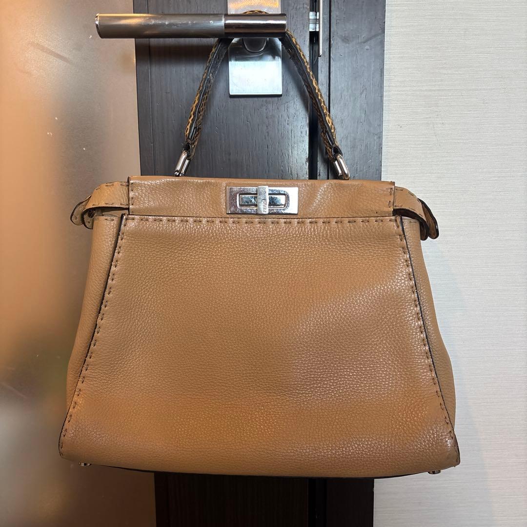 FENDI フェンディ 2WAY ピーカブー ハンドバッグ カーフ【中古】