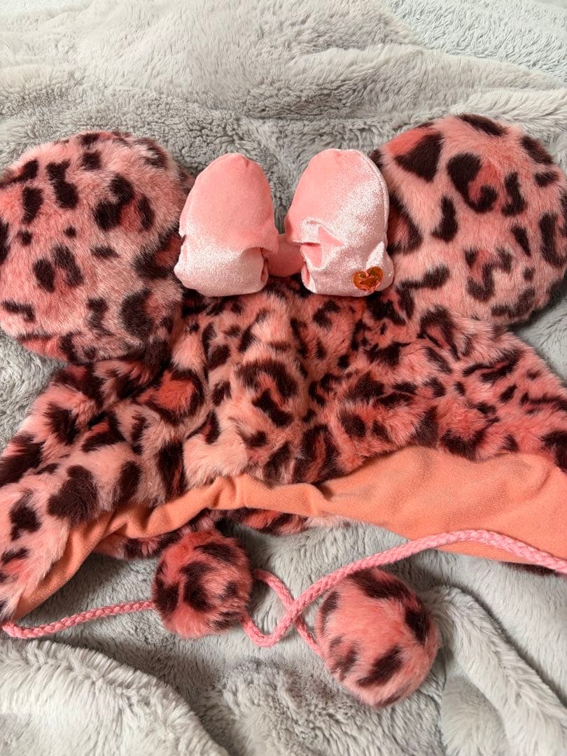 ディズニー ファンキャップ ヒョウ柄 ピンク