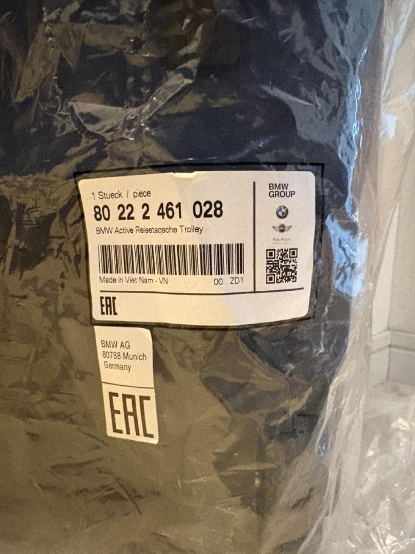 【未使用】BMW純正 大型トラベル キャリーバッグ 紺色