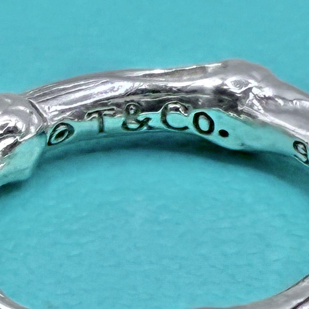 オールドティファニー　バンブー　ボーン　リング　12号　シルバー　竹モチーフ