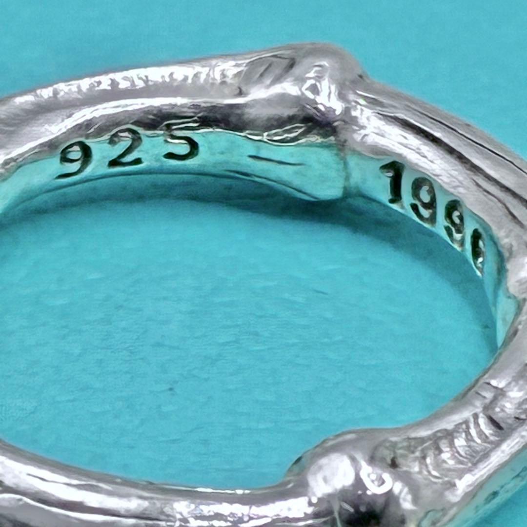 オールドティファニー　バンブー　ボーン　リング　12号　シルバー　竹モチーフ