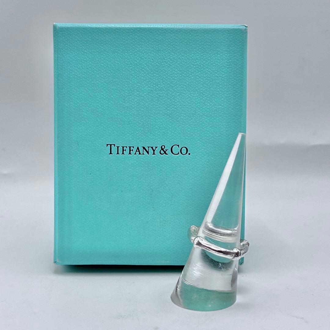 オールドティファニー　バンブー　ボーン　リング　12号　シルバー　竹モチーフ