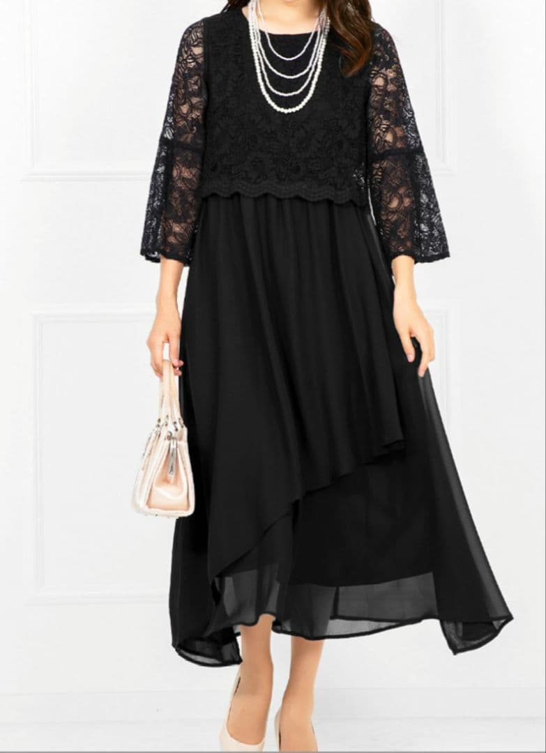 パーティードレス 結婚式 ロング丈(4L)