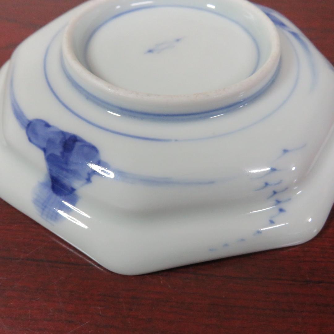 八角皿 伊万里 古代唐獅子 五寸皿 2枚 明治 大正 希少 美品 極上