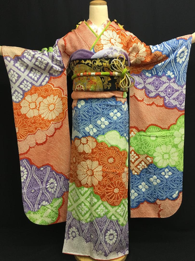 藤娘きぬたや 総絞り 吉祥紋 総絞り 振袖 フルセット