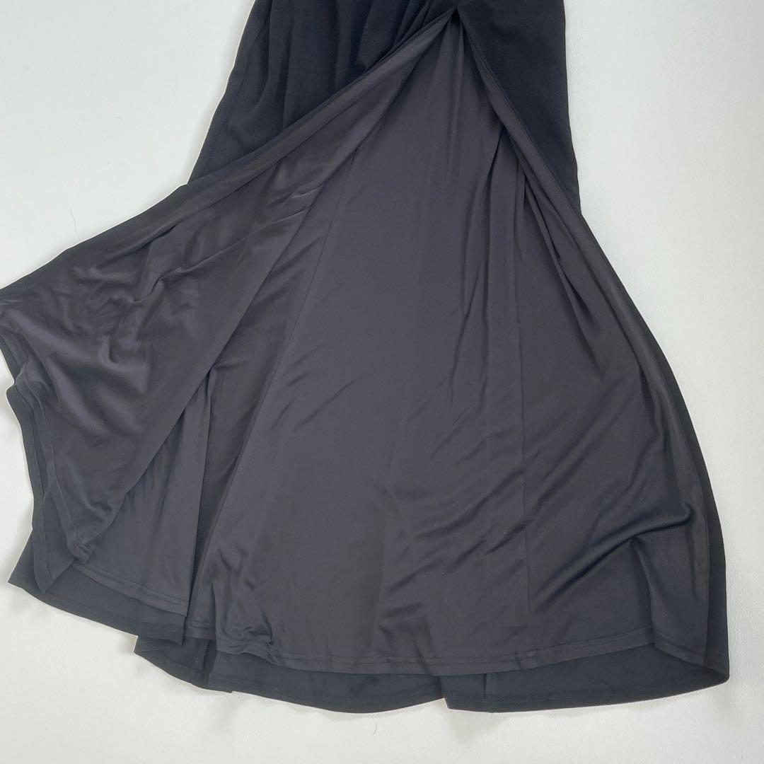 未使用✨ タダシショージ ワンショルダースリットロングドレス　ワンピース　黒