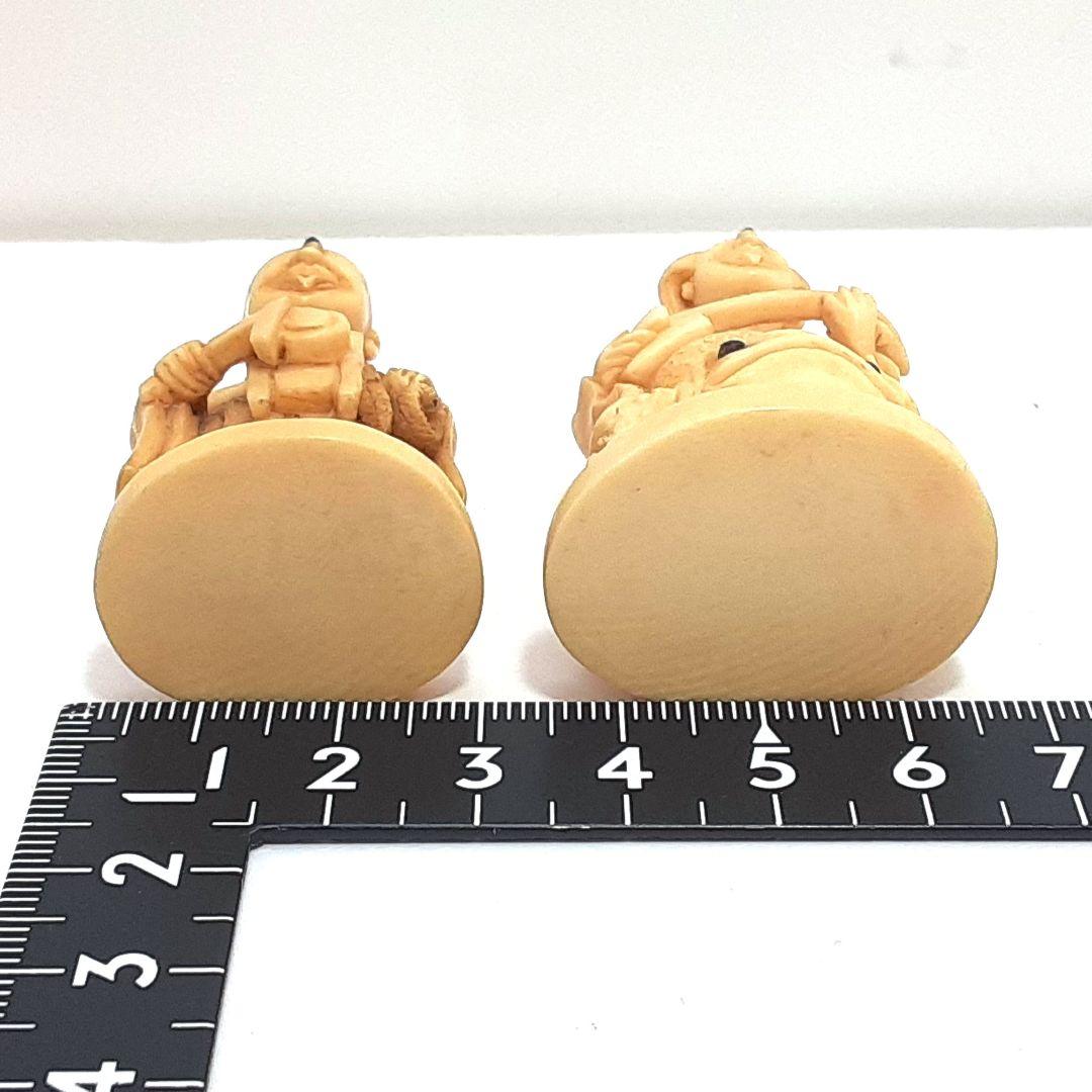 Y1239　最高級品　天然素材　妖怪造形彫刻　駒　３０体　根付　在銘有