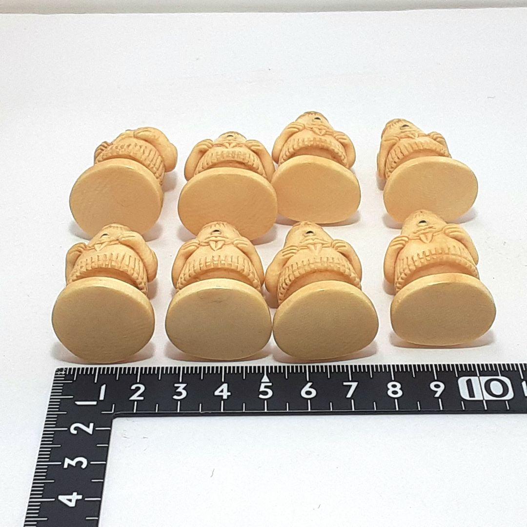 Y1239　最高級品　天然素材　妖怪造形彫刻　駒　３０体　根付　在銘有