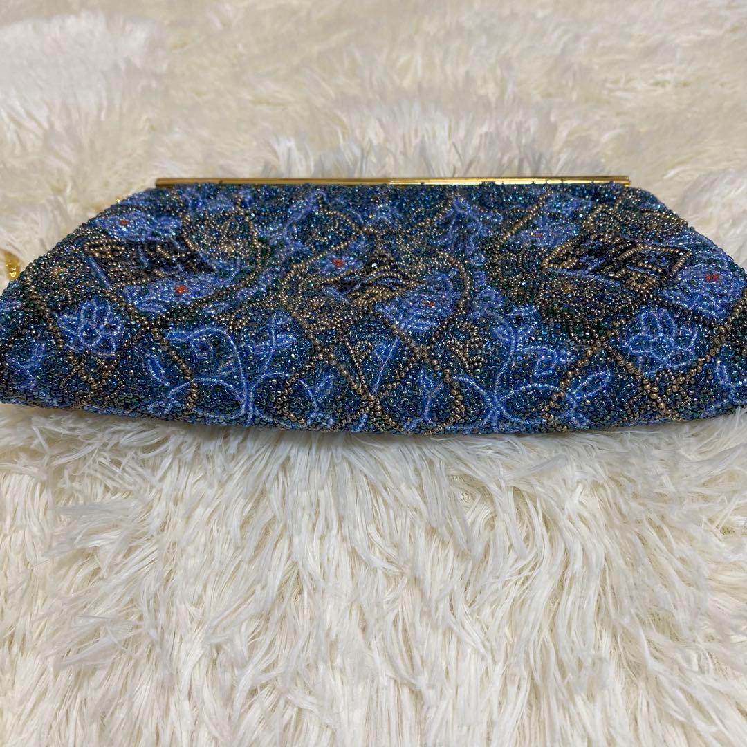 美品 Katsumi Tokyo かつみ ビーズ ハンドバッグ パーティバッグ