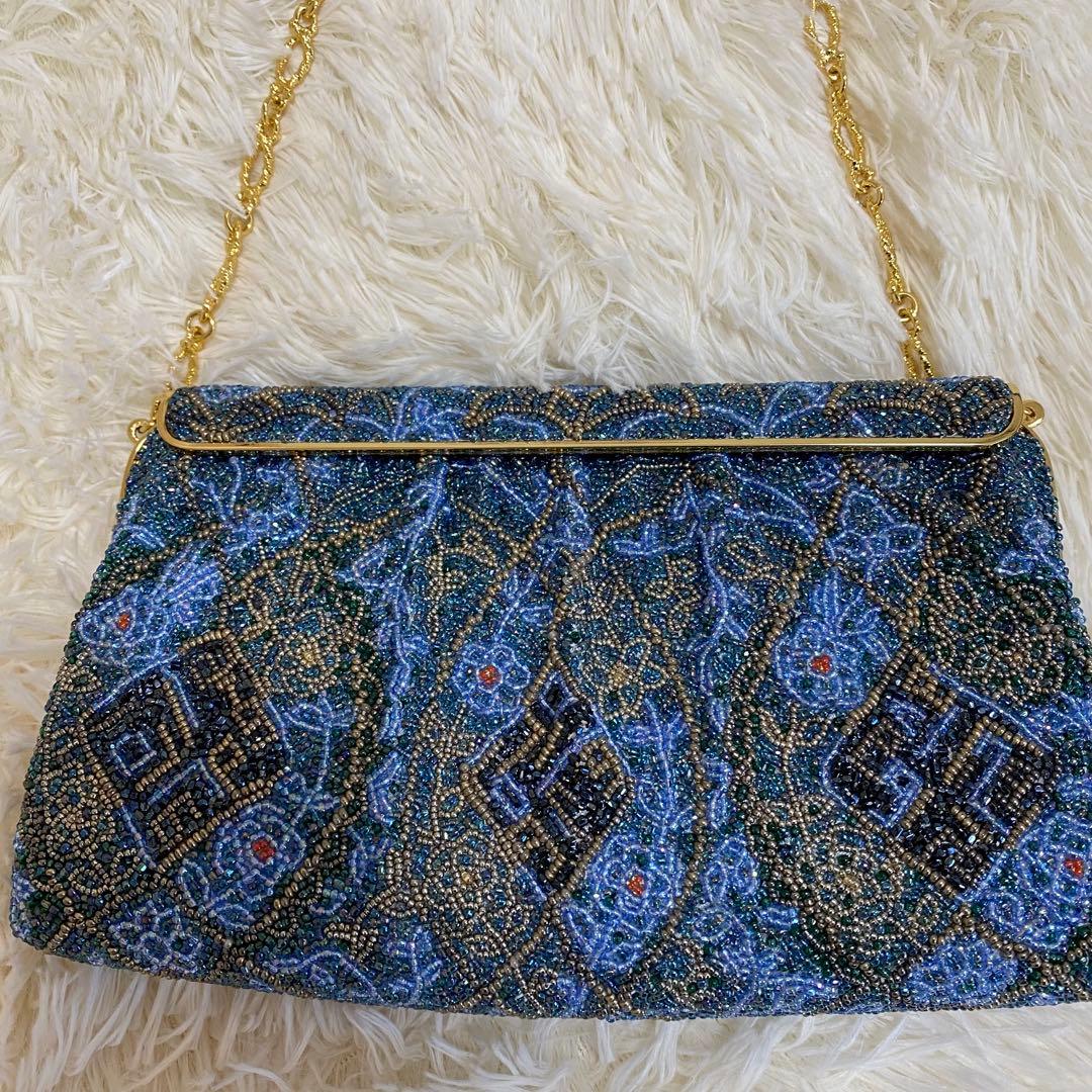 美品 Katsumi Tokyo かつみ ビーズ ハンドバッグ パーティバッグ